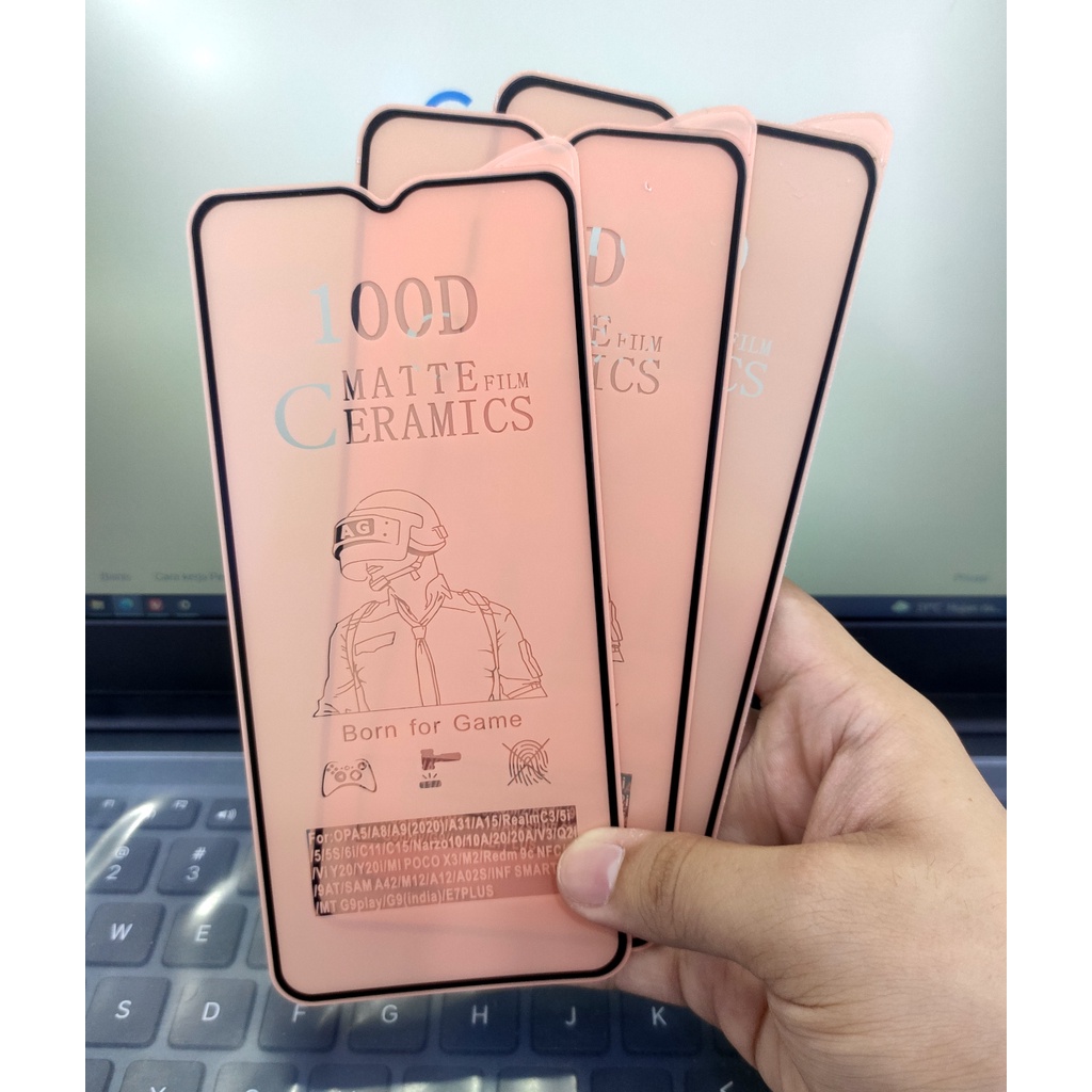 Anti Gores Ceramic Matte Oppo A15, Oppo A15s Screen Guard Anti Glare Anti Minyak