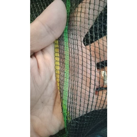 Waring hitam Jaring ikan Jaring pagar tanaman per meter lebar 1,2 mtr