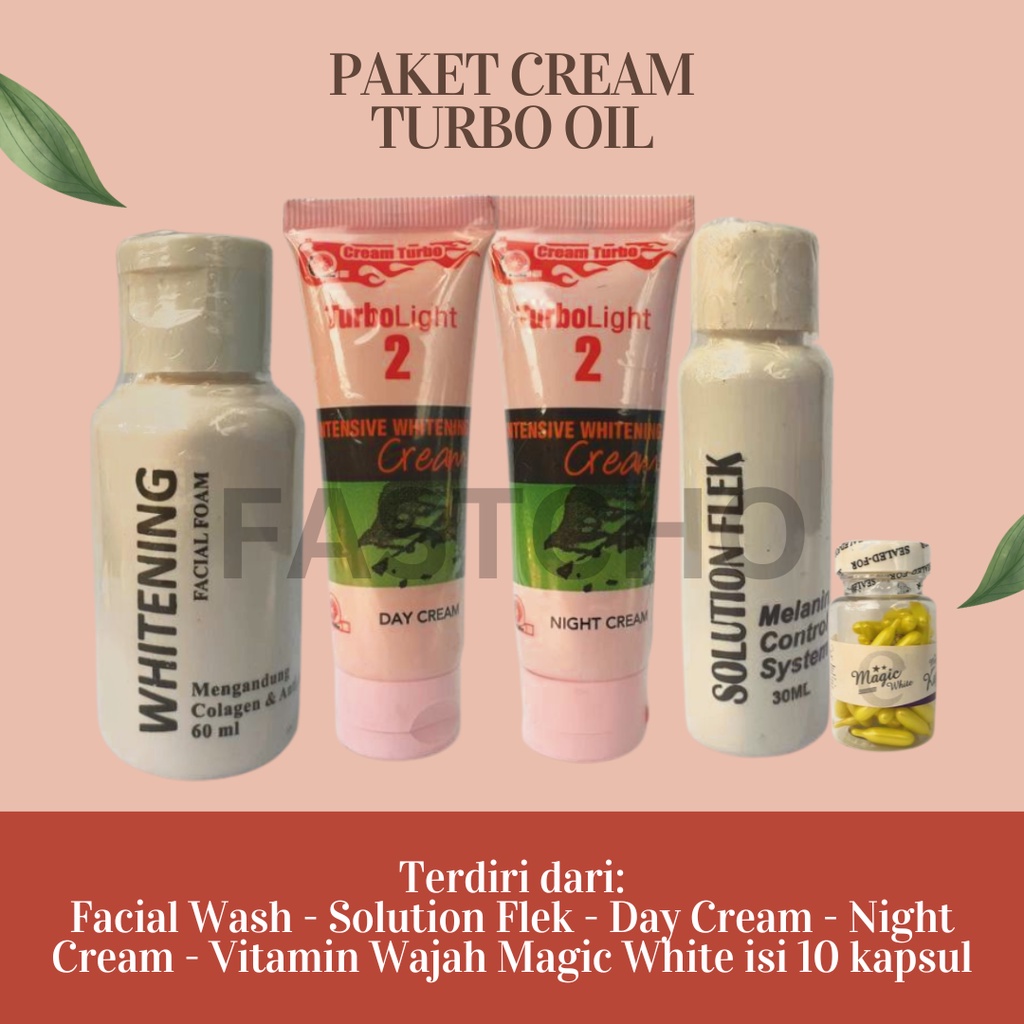Cream Turbo Oil / Cream Turbo / Cream Untuk Flek Parah / Cream Turbo Untuk Kulit Berminyak / Cream W