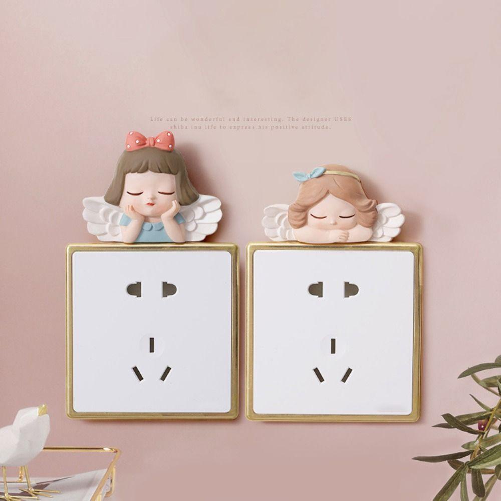 [Elegan] Stiker Saklar Lucu 1pcs Ornamen Plug Reuseable Resin Dapat Dilepas