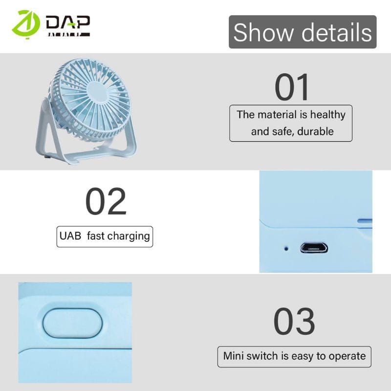 DAP D-B02 Portebel Mini Hand Fan - Kipas Angin Mini