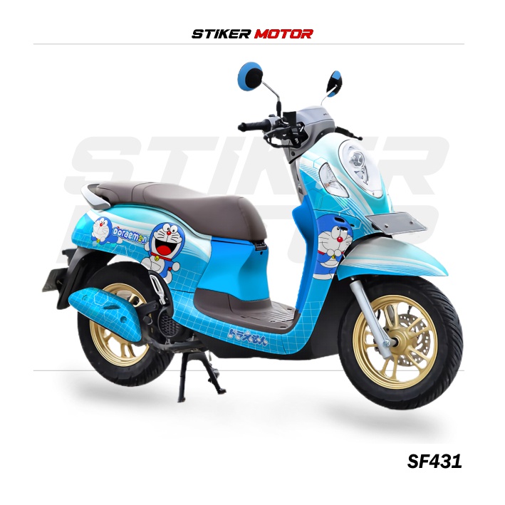 SF431 DECAL STIKER FULLBODY SCOOPY DORAEMON STICKER SCOOPYI 2020 2021 2022 VARIASI DORAEMON SM