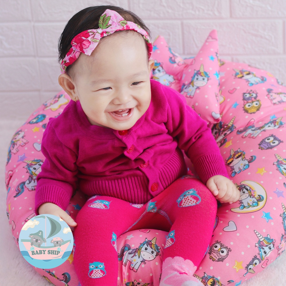 Sofa Bayi 2in1 Multifungsi Kasur Bayi / Baby Lounger Free Bantal dan Tas Mika COD [ Merk BabyShip ]