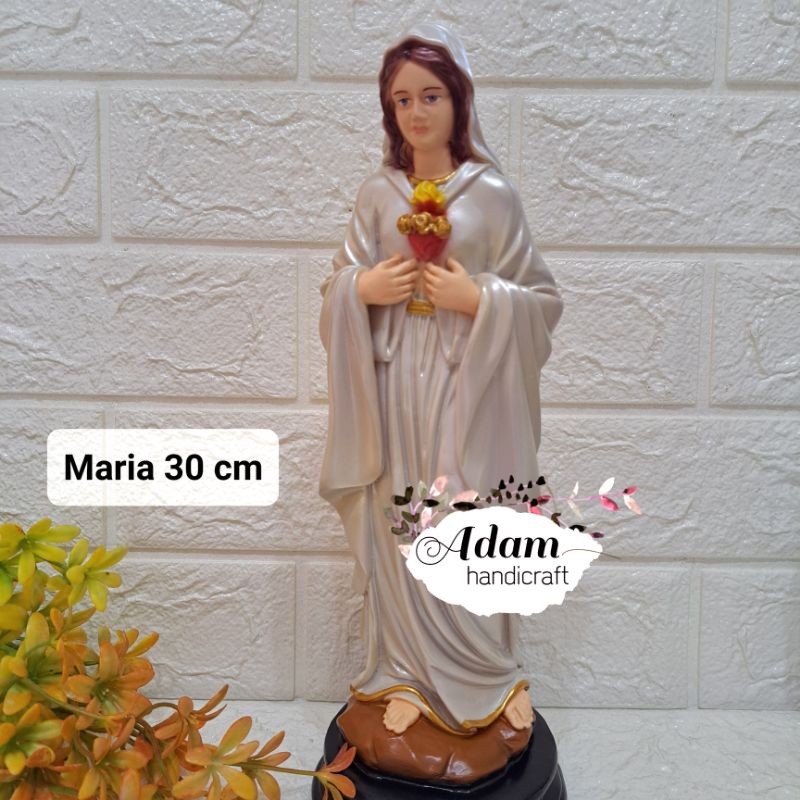 Patung Maria hati kudus 30 cm - patung Maria 30 cm