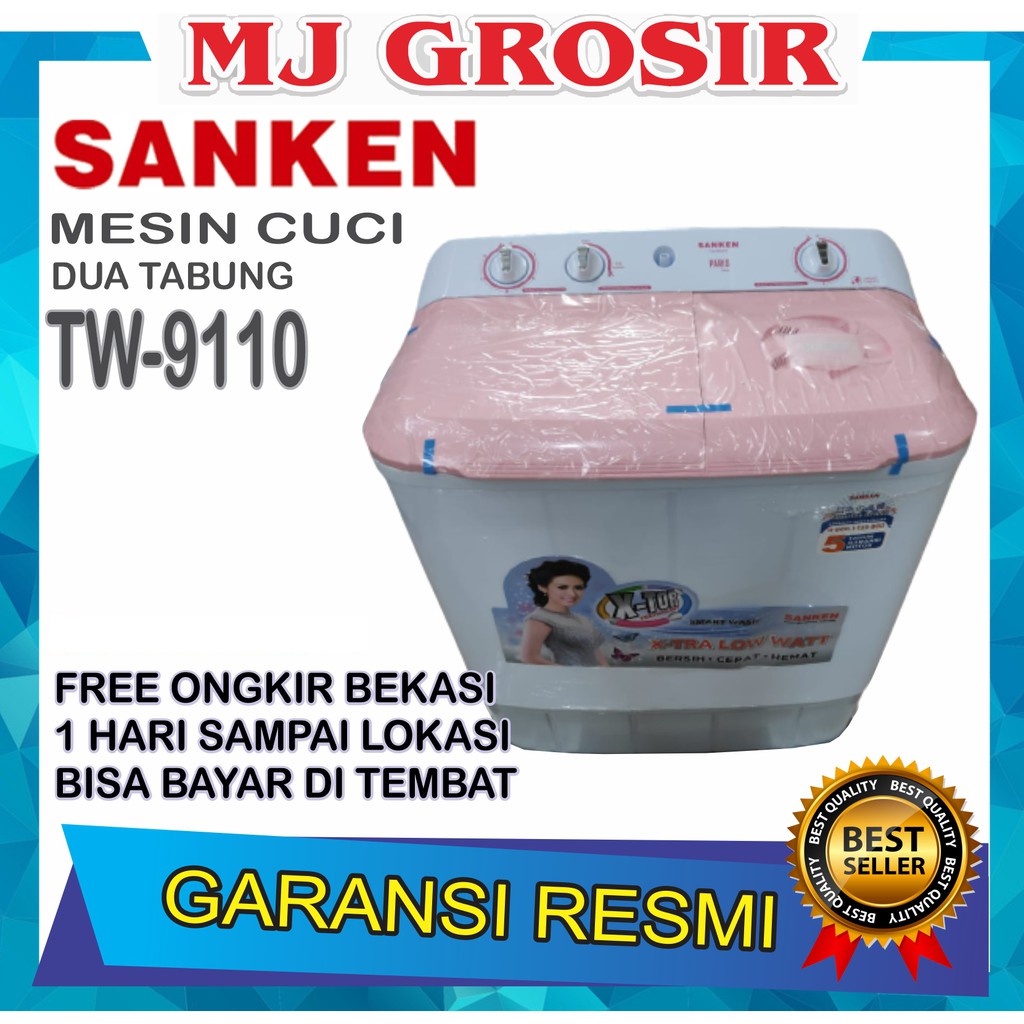 MESIN CUCI SANKEN TW 9880/9110 7KG 2 TABUNG TW9880/9110 7 KG X TOR TECHNOLOGY