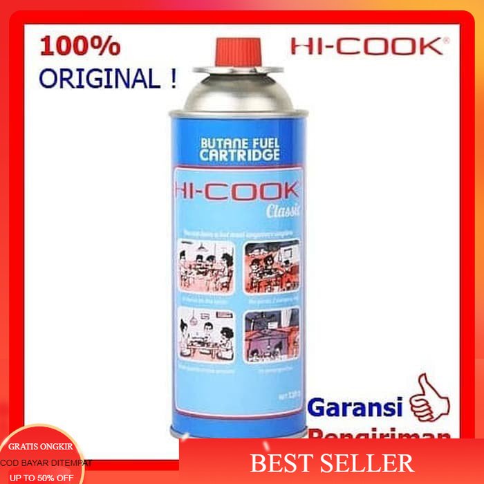 Tabung Gas Mini HI COOK gas kecil camping kemah 230 gram