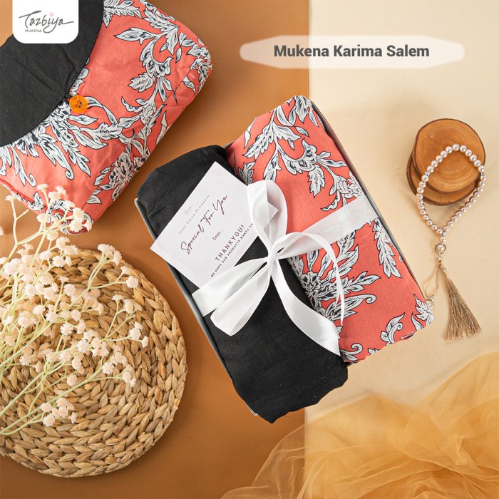 

MUKENA TAZBIYA SPECIAL GIFT EXCLUSIVE 2IN1 / KADO / HAMPERS - KARIMA SALEM