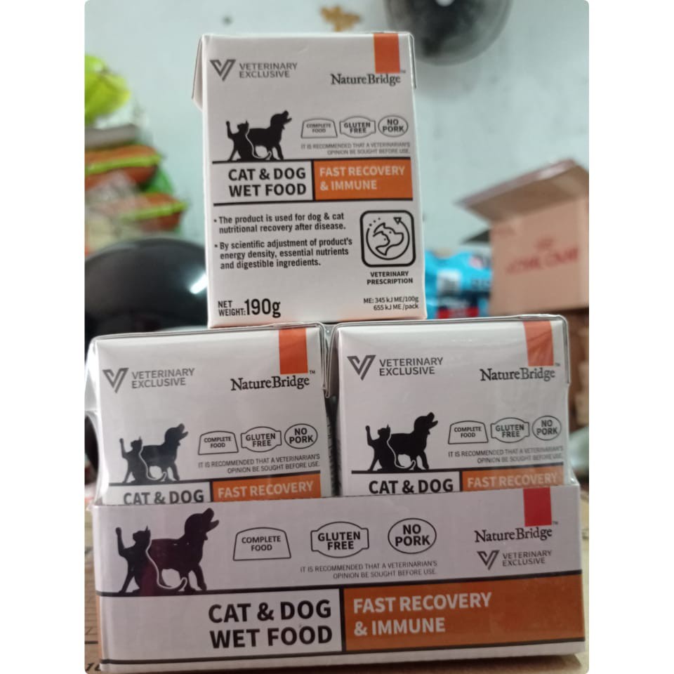 Nature Bridge Vet recovery &amp; imunne Kucing Anjing 190gr