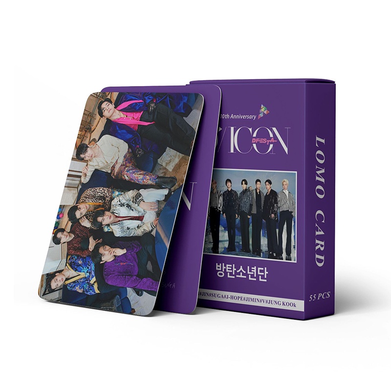 55pcs / Kotak Kartu LOMO Foto BTS 2022 DICON Album