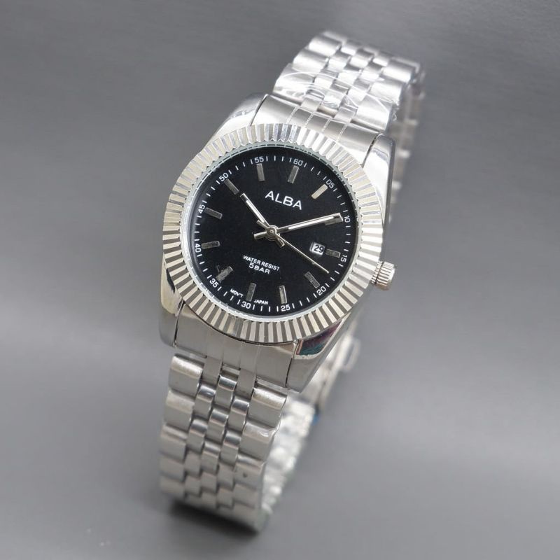 Jam Tangan Alba Wanita Stainliss Steel Rantai Fashion Bisa COD