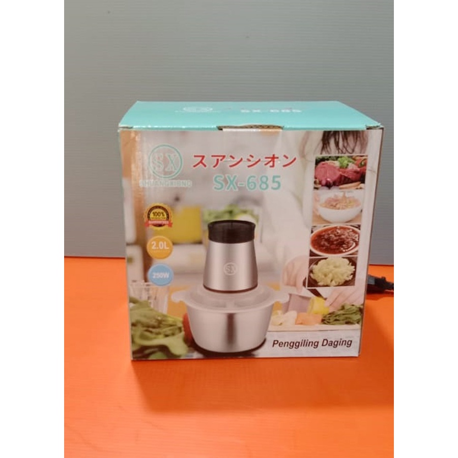 COD Blender Chopper Daging 2L Gilingan Bumbu Electric Grinder Stainless Steel SX-685