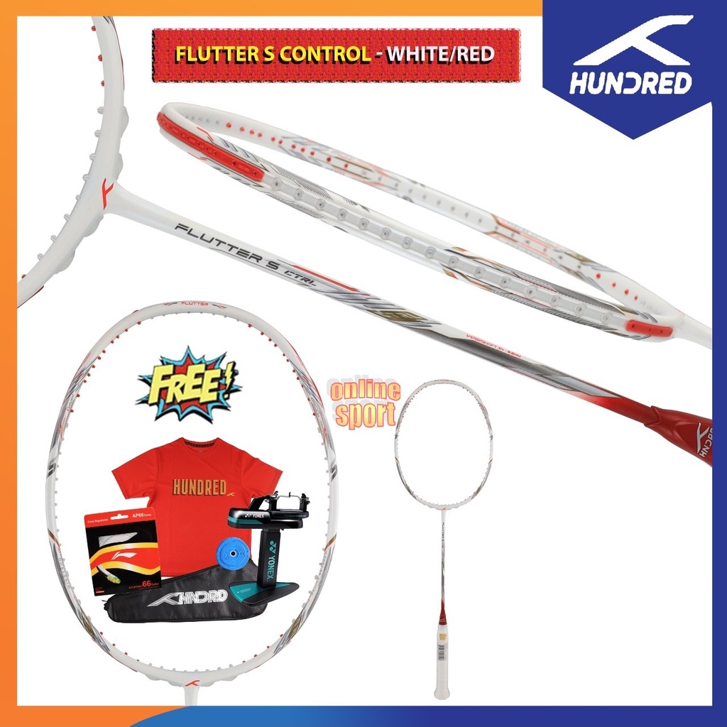 HUNDRED HNDRD Flutter S Ctrl Control Raket Badminton