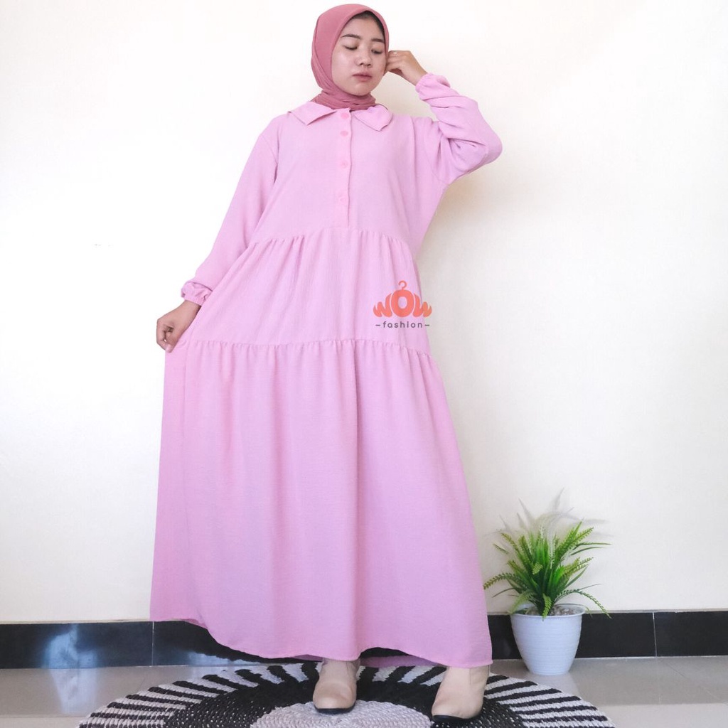 DRESS AIRA CRENKLE AIRFLOW WANITA / DRESS MUSLIM