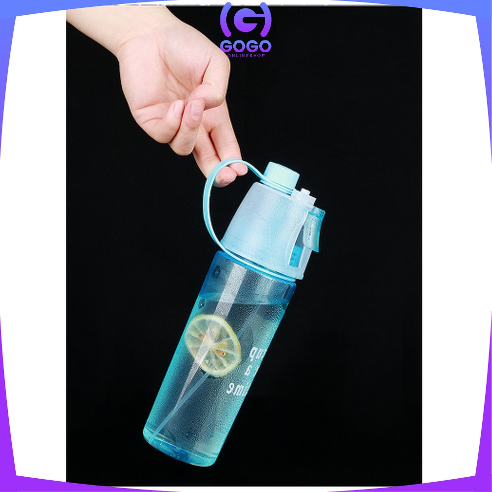 GOGO-C730 Botol Minum Semprot 600ML Tumbler Minum Sport Spray Water Bottle Portable Botol Air Minum Sedotan Sprai