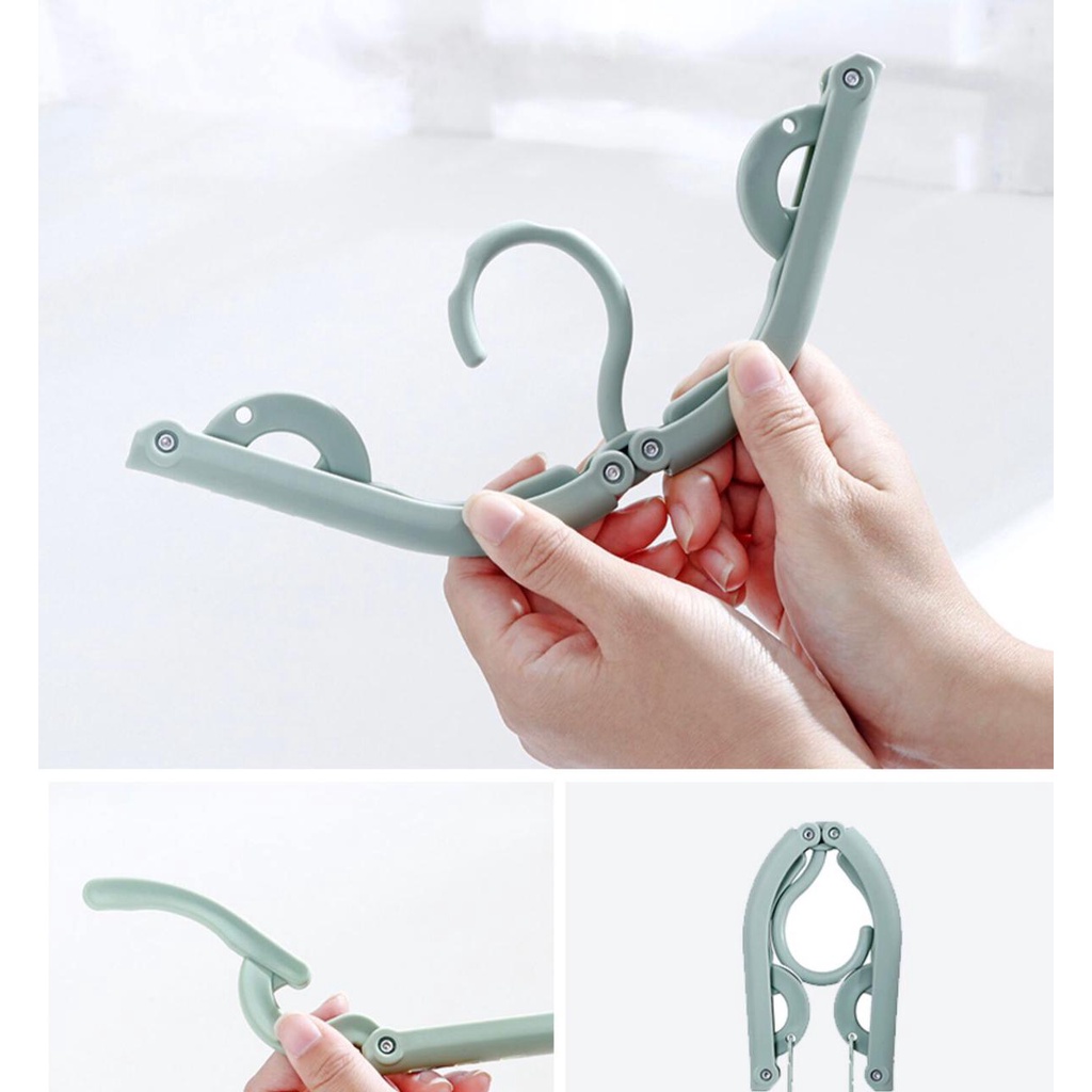 Hanger Lipat Gantungan Baju Portable Gantungan Pakaian Lipat Travelling Serbaguna