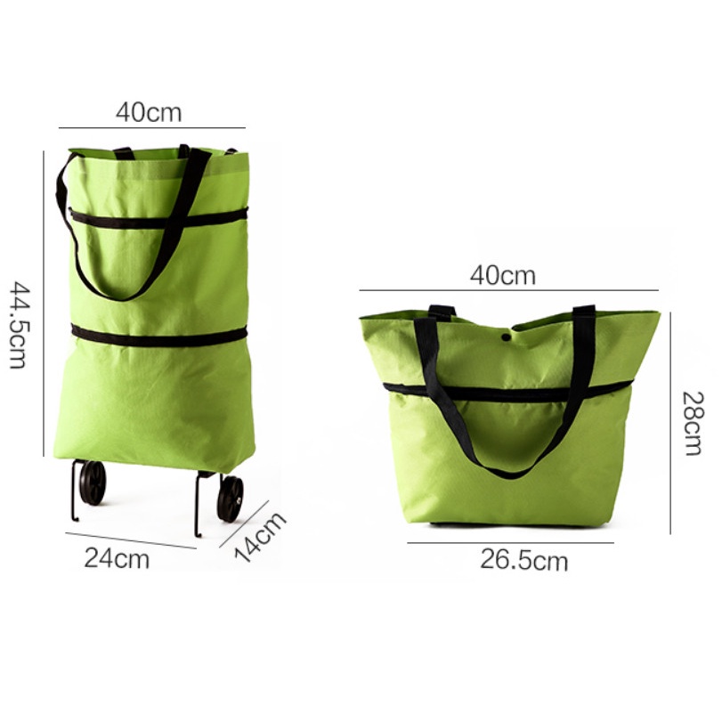 TAS TROLI BELANJA LIPAT RODA TROLLEY SHOPPING BAG FOLDABLE