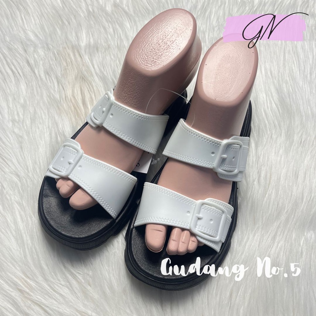 GN-8891-1 Sandal Selop Jelly Fashion Wanita Tali Dua Import Yesplus PCU