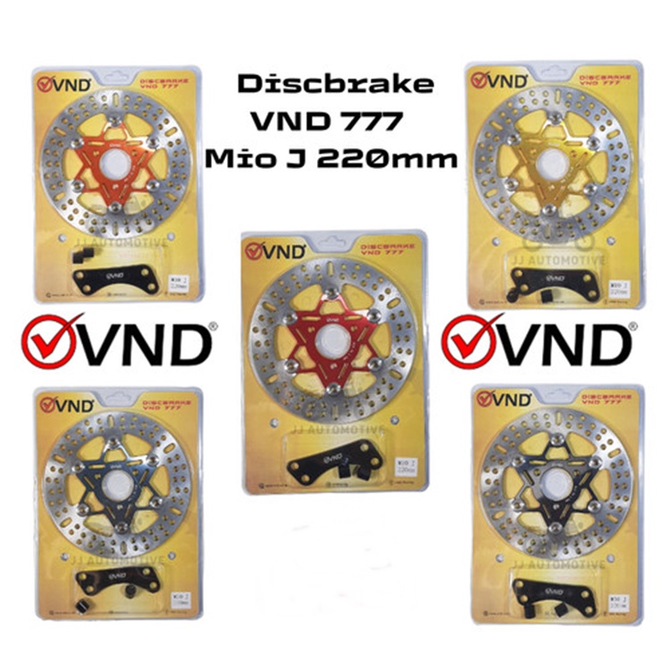 DISC BRAKE VND 220MM MIOJ-MIOGT-MIOZ-MIOS-MIOM3-FINO-XRIDE 125 CAKRAM VND FLOATING ANTI PANAS PLUS BREKET UKURAN 220MM