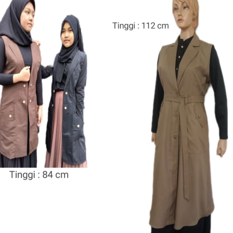 Vest BLEZER wanita PANJANG/ATASAN WANITA/AUTER/CARDIGAN