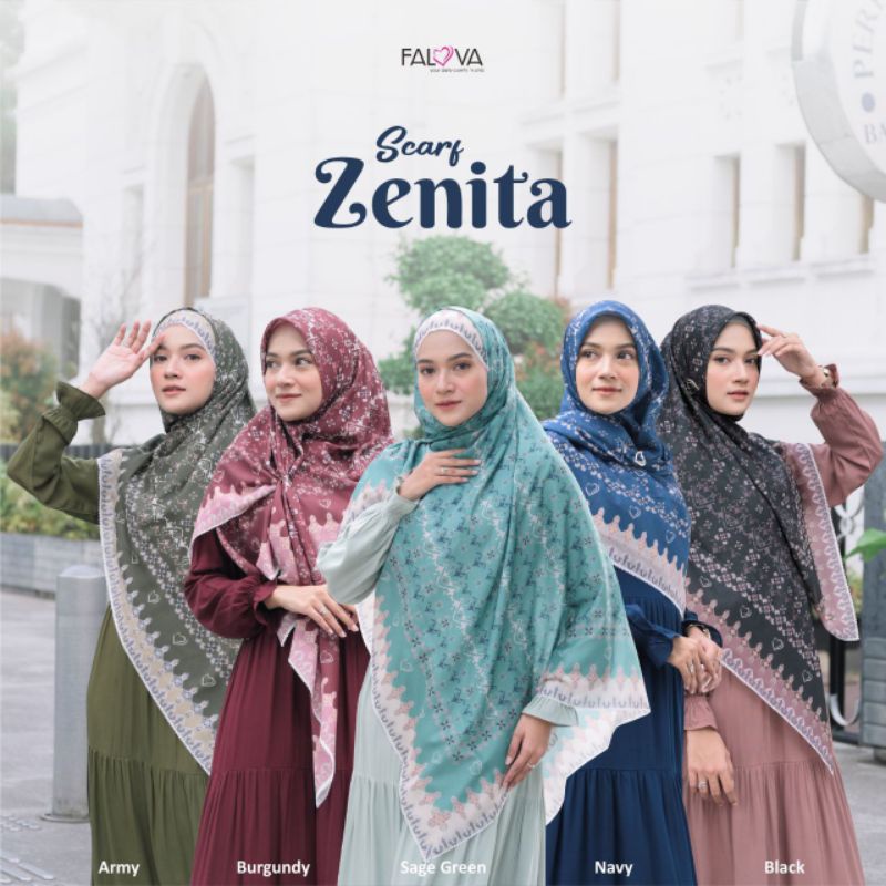 Scarf, Khimar Jilbab Segiempat Premium, Hijab Voal Ultrafine  ZAYNA & ZENITA dari FALOVA