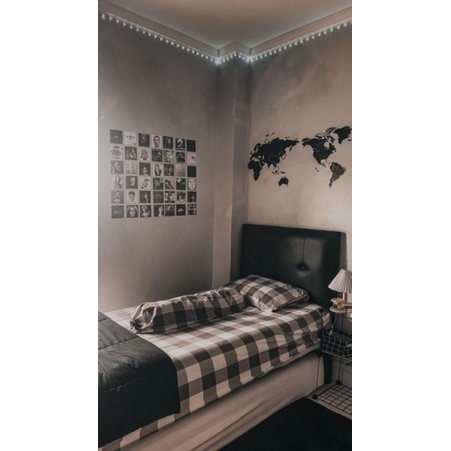 Bed cover 1 set selimut dan sprei 180x200 katun premium hangat lembut dan tidak luntur