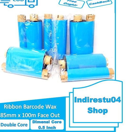 KodeN3z3Y--Ribbon Barcode Wax / Sticker Ribbon Barcode Wax / Wax Ribbon Barcode 85 mm x 100 m Face O