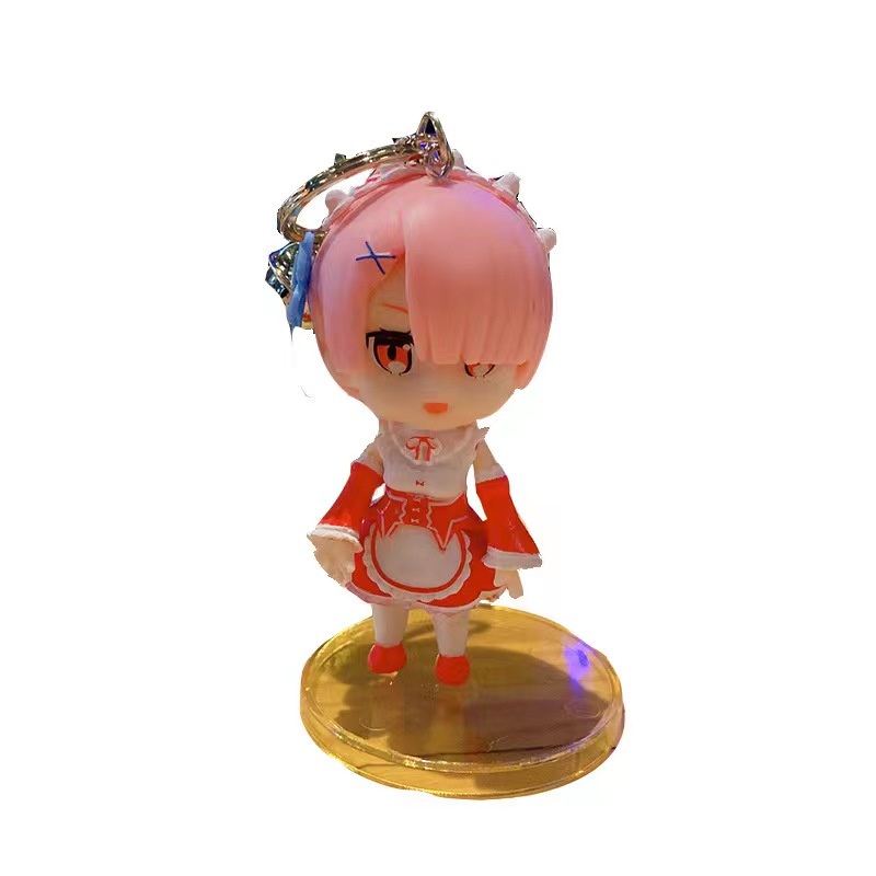 (WGK-079) GANTUNGAN KUNCI RE ZERO / GANTUNGAN KUNCI ANIME LUCU / KEYCHAIR CUTE GIRL / GANTUNGAN MOBIL