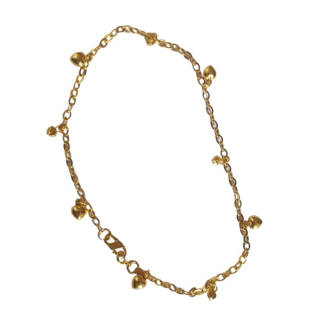 Gelang Kaki emas Bandul Variasi Elegant Emas Asli