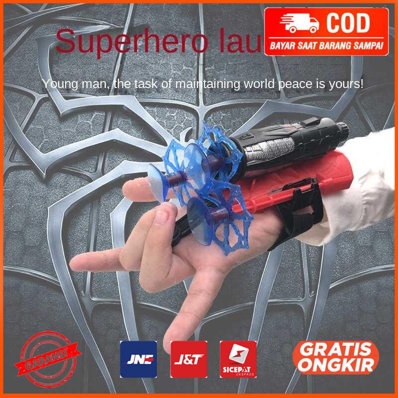 Mainan Anak Spiderman Silk Launcher Soft Gun JK 782