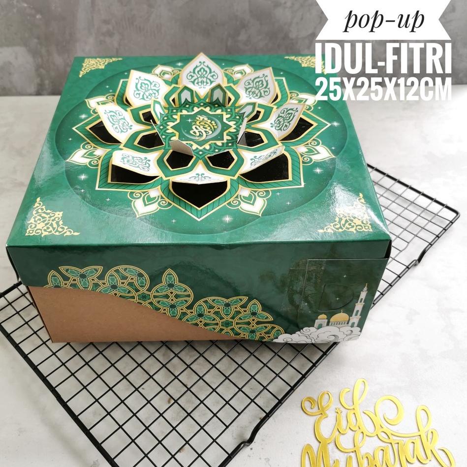 

codeFf4F9--CAKE BOX DUS KOTAK KUE HAMPERS LEBARAN IDUL FITRI GELOMBANG 25x25x12CM