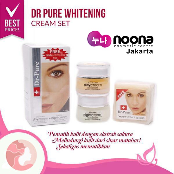 DR-PURE (DAY CREAM + NIGHT CREAM) FREE BEAUTY WHITENING SOAP