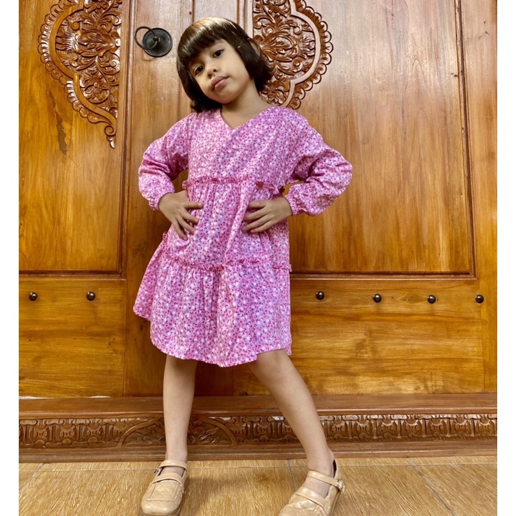 Dress Anak Perempuan / Tunik Anak / Midi Dress Anak HANA 3-8 Tahun