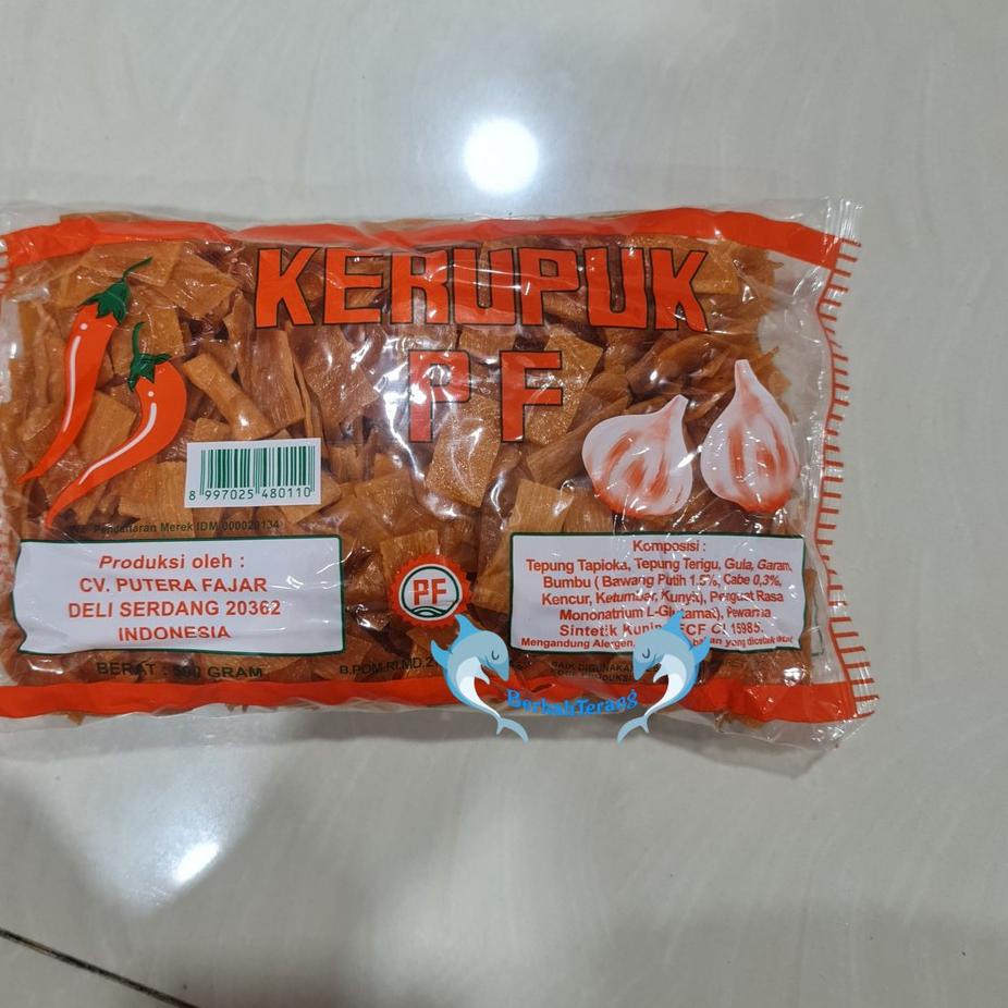 

TRCJj8J3--Kerupuk PF BAWANG PEDAS Asli Medan 500gr