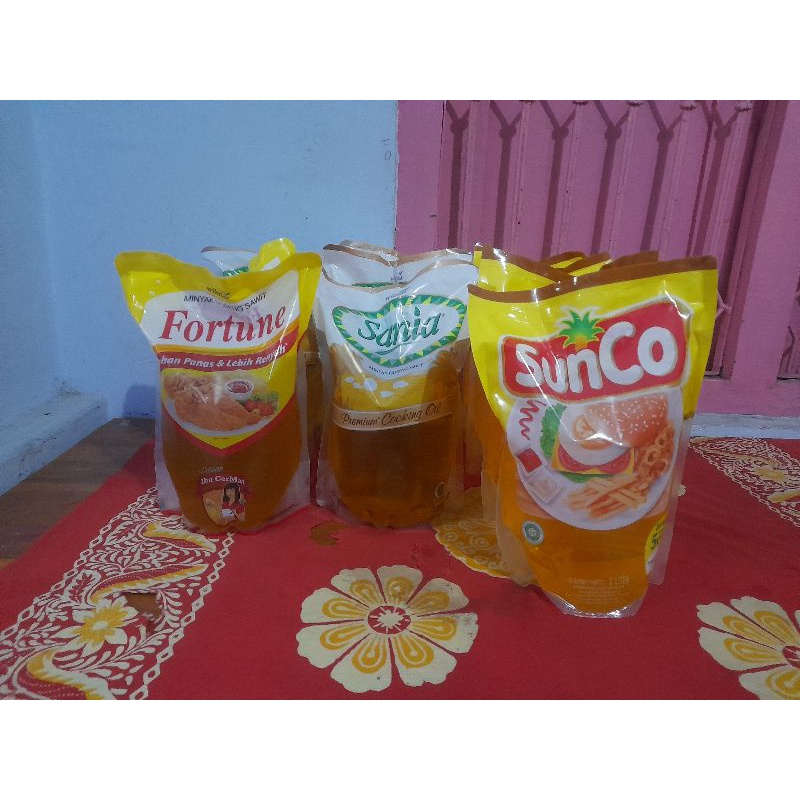 

Minyak goreng 2 liter (SUNCO / SANIA / FORTUNE)