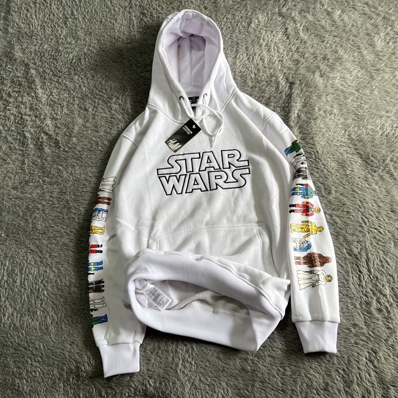 BISA BAYAR DI TEMPAT HOODIE STARS WARS FULL BORDIR HITAM JACKET MIRROR ORIGINAL