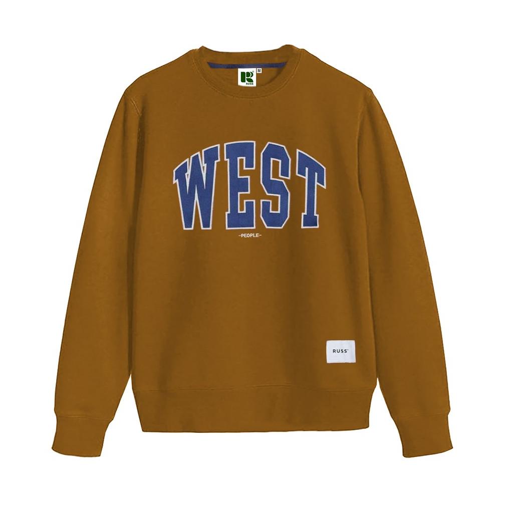 Sweater Pria Wanita Modern Russ Crewneck West Camel