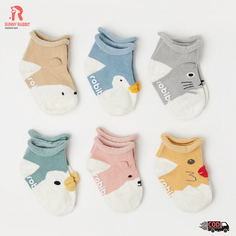 Kaos Kaki Bayi Motif Hewan Baby Socks Animal B245-246