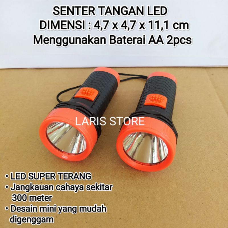 LAMPU SENTER TANGAN LED 10W BATERAI AA ROLINSON 192 LAMPU SENTER TERANG