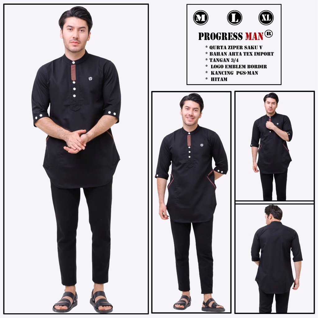 Baju Koko Qurta Pria Motif Terbaru / Baju Busana Muslim Pria,Pakaian Baju Koko Muslim Pria,Pakaian B