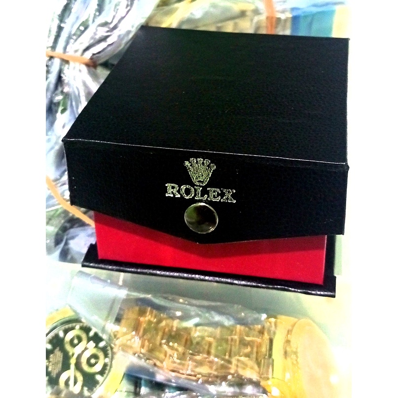 (COD) JAM TANGAN OTOMATIS PRIA KULIT ROLEX FULL SET