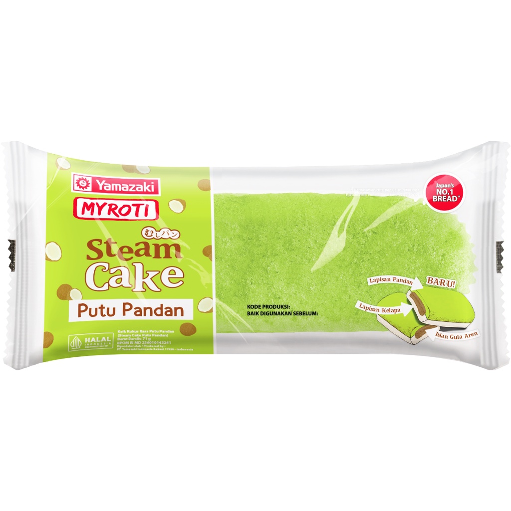 

YAMAZAKI MYROTI Steam Cake Putu Pandan (Kue Bolu Kukus Rasa Putu Pandan)