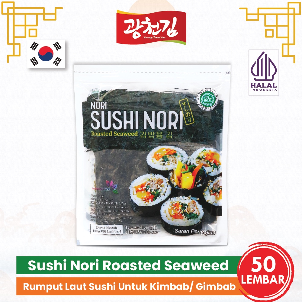 

KC. Sushi Nori HALAL Seaweed Rumput Laut Sushi Untuk Kimbab/ Gimbab