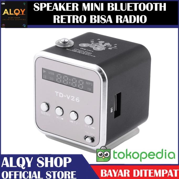 [BISA COD] Speaker Bluetooth Mini Klasik Dengan Radio FM High Quality Audio