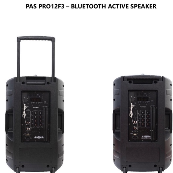 PAS PRO 12F3 SPEAKER PORTABLE POLYTRON FREE MIC 2 UNIT POLYTRON Professional Bluetooth Karaoke 12 Inch