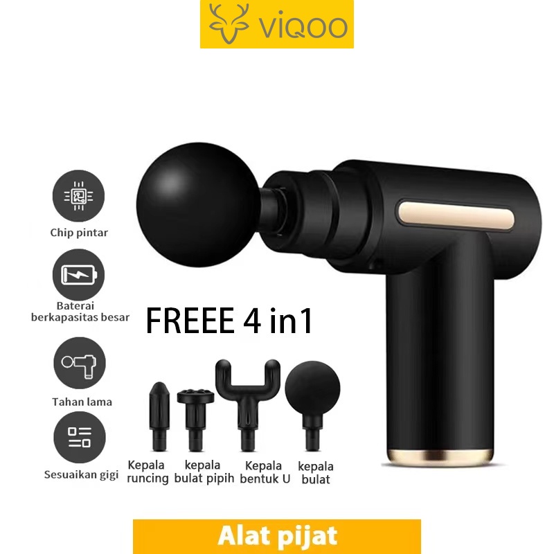 【COD】Viqoo Pijat Listrik Otot Fasia Massage Gun Pijat Multifungsi