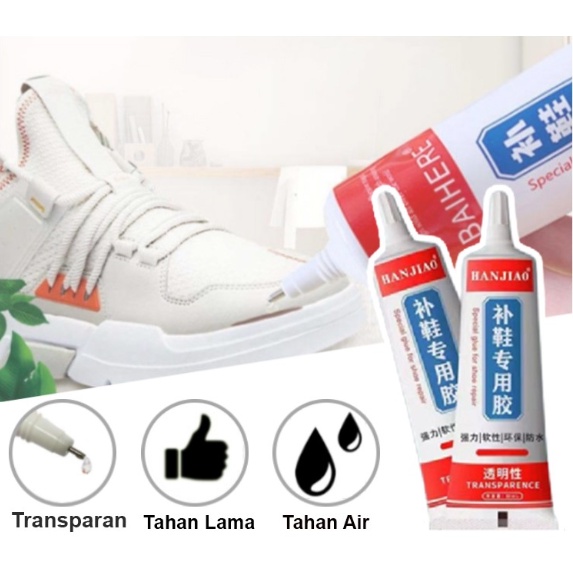 Lem Perekat Sol Sepatu Waterproof Shoe Glue Penambal Perbaikan Lem Transparan Kuat