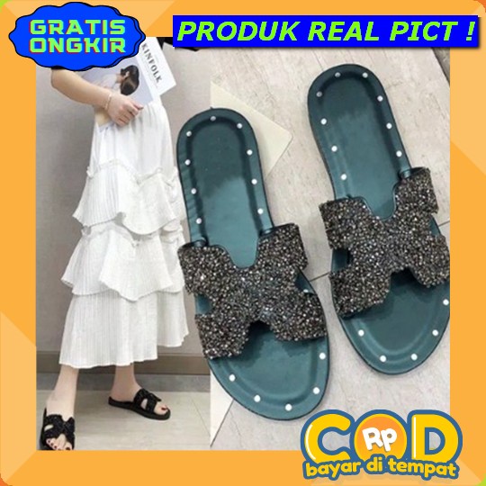 Sandal Wanita Kokop Pita Sandal Wanita Jelly Kekinian Pita Import Murah Terbaru Sandal Santai Cewek 