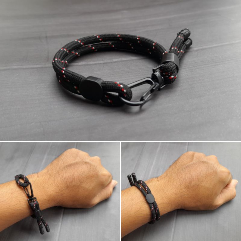 Gelang Carabiner mini Gelang Tali Gelang Pria Gelang Wanita Gelang Prusik Gelang Paracord