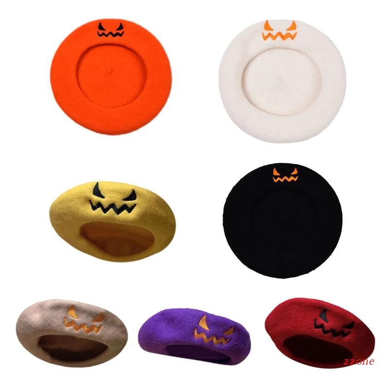 Topi Baret Motif Bordir Untuk Halloween