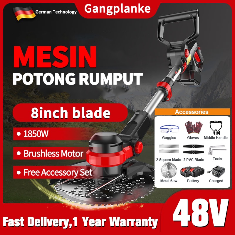 IRONHOOF Mesin Pemotong Rumput 48 Volt Pemotong Rumput Portable Cutter Kit Taman Alat Pemotong Rumpu